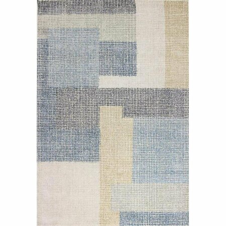 BASHIAN 8 ft. 6 in. x 11 ft. 6 in. Luminous Contemporary Viscose & Wool Hand Tufted Area Rug, Multi Color L124-MULTI-9X12-LM109